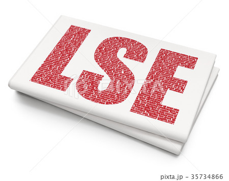 Stock market indexes concept: LSE on Blank Stock market indexes concept: LSE on Blank 35734866