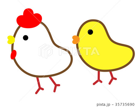 ニワトリとヒヨコ 35735690