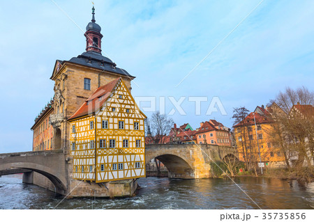 Obere bridge and Altes Rathaus in Bamberg, Germany Obere bridge and Altes Rathaus in Bamberg, Germany 35735856