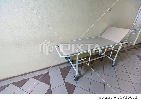 Close up empty gurney in hospital 35736653