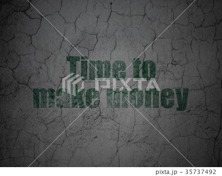 Business concept: Time to Make money on grunge 35737492