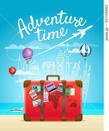 Vacation travelling composition with the bag Vacation travelling composition with the bag 35739062