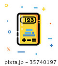 Line art flat Style illustration. Calculation 35740197