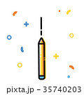 Line art flat Style illustration. Pen application 35740203