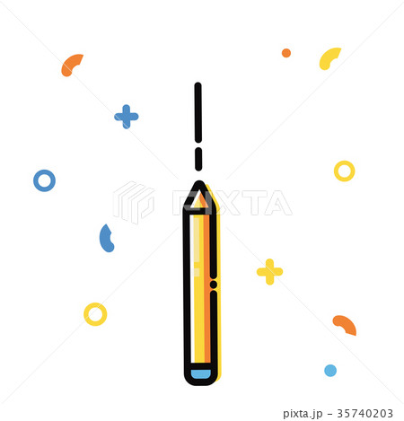Line art flat Style illustration. Pen application Line art flat Style illustration. Pen application 35740203