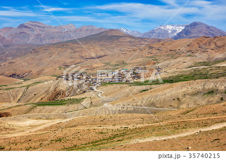 Kibber village in Himalayas, Himachap Pradesh Kibber village in Himalayas, Himachap Pradesh 35740215