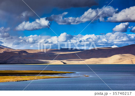 Himalayan mountain lake Tso Moriri, Ladakh Himalayan mountain lake Tso Moriri, Ladakh 35740217