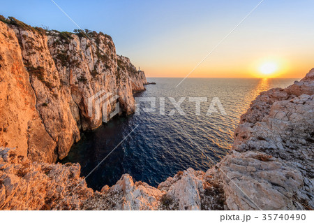 sunset in Cape Doukato. Lefkada island 35740490