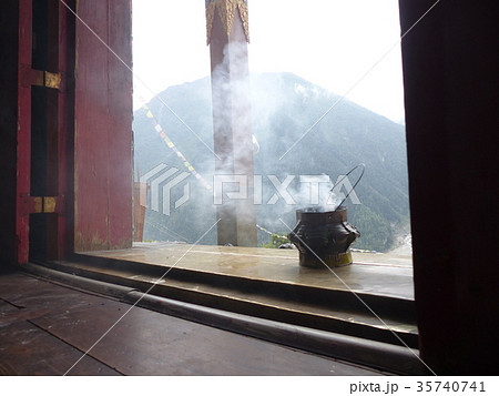 Incense in door of Buddhist Temple Incense in door of Buddhist Temple 35740741