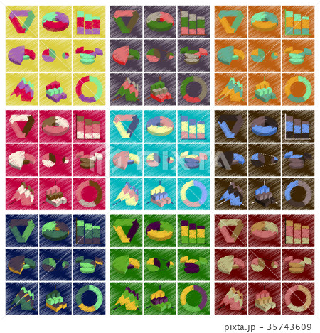 assembly flat shading style icons Economic graphs assembly flat shading style icons Economic graphs 35743609