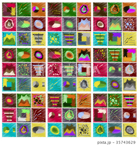 assembly flat shading style icons Economic graphs 35743629