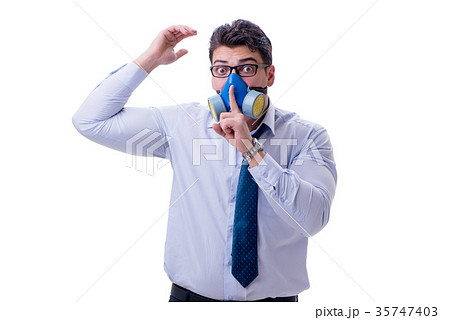 Businessman sweating excessively smelling bad 35747403