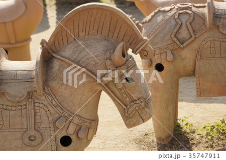 埴輪・兵馬 兵馬 古代 古墳 ハニワ 発掘 埴輪・兵馬 兵馬 古代 古墳 ハニワ 発掘 35747911