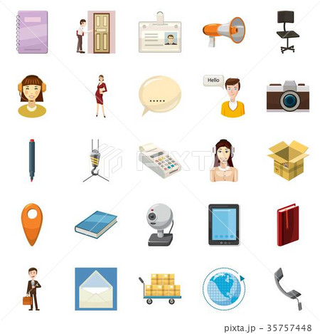 Transportation of money icons set, cartoon style 35757448