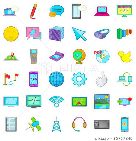 Computer mouse icons set, cartoon style 35757846