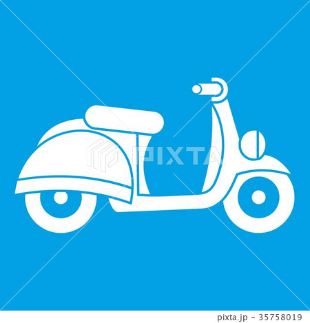 Motorbike icon white 35758019