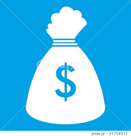 Money bag icon white 35758352