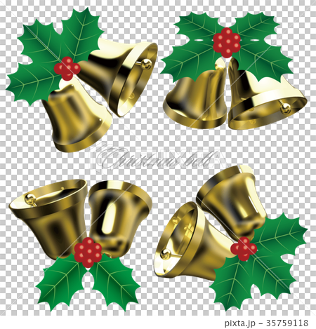 Christmas bell and rose decoration 35759118