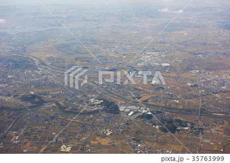 上空からの風景 矢作川 岡崎バイパス 愛知 上空からの風景 矢作川 岡崎バイパス 愛知 35763999