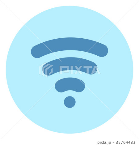 Wifi Icon Wireless Internet Connection On Blue 35764433