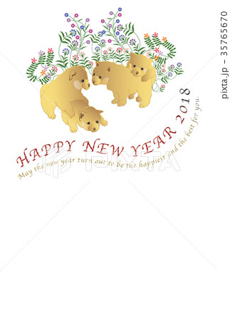 フォトフレーム年賀状2018 (PNGデータは写真枠が透過になっています) フォトフレーム年賀状2018 (PNGデータは写真枠が透過になっています) 35765670