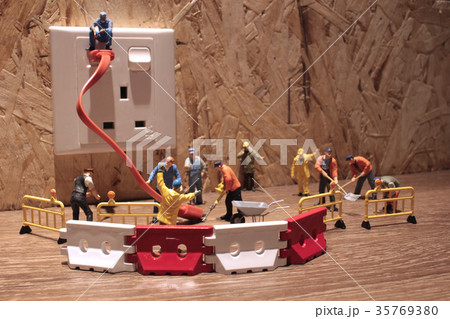 figure of miniature worker figure of miniature worker 35769380