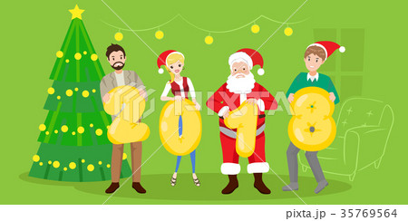 people with santa people with santa 35769564
