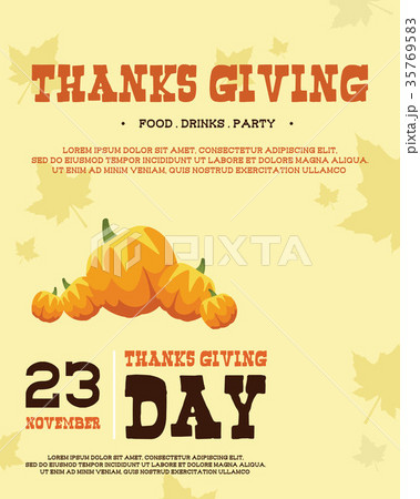 Thanksgiving poster style design art 35769583