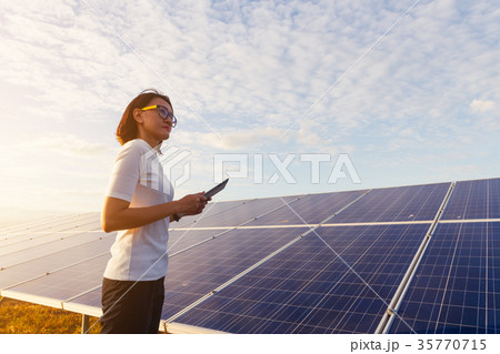 accountant auditor checking stock of asset  35770715