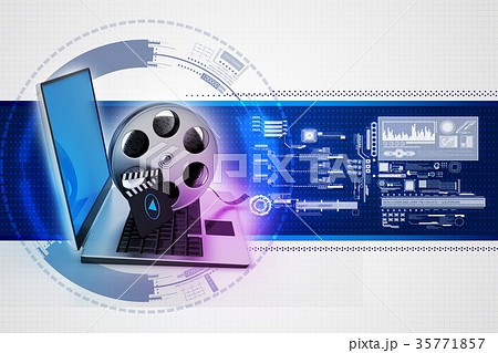Laptop with reel 35771857