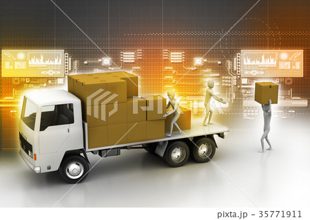 Transportation trucks in freight delivery Transportation trucks in freight delivery 35771911