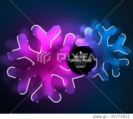 Glowing Winter Snowflakes on dark, Christmas and Glowing Winter Snowflakes on dark, Christmas and 35773022