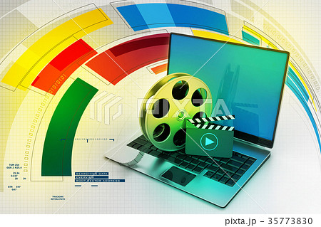 Laptop with reel Laptop with reel 35773830