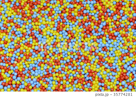 Colorful of polystyrene beads background 35774281