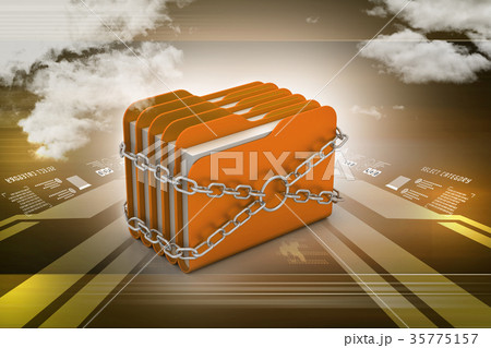 folder locked by chains 35775157