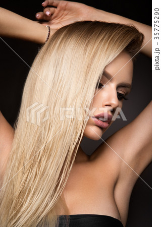 Make up. Glamour portrait of beautiful woman model Make up. Glamour portrait of beautiful woman model 35775290