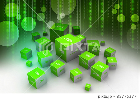 Dot com domain in cubes Dot com domain in cubes 35775377