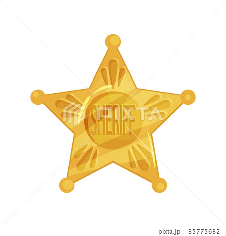 Sheriff s icon shape of five-pointed star in Sheriff s icon shape of five-pointed star in 35775632