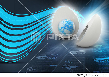 World in egg 35775876