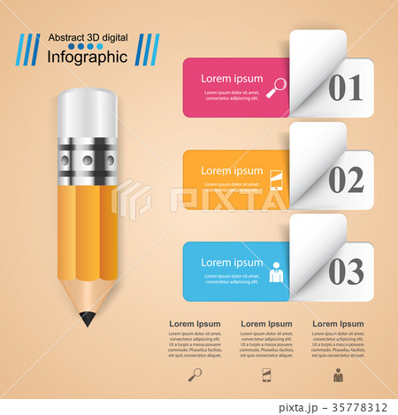 Business Infographics. Pencil icon. Business Infographics. Pencil icon. 35778312