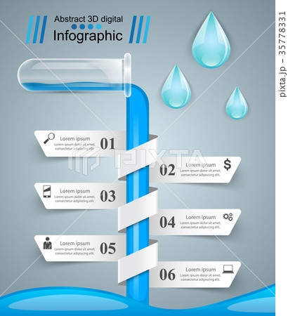 Test tube. Experiments. Business infographics. 35778331