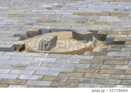 paving slab close-up paving slab close-up 35778660
