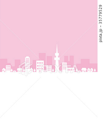 街 ピンクのイラスト素材