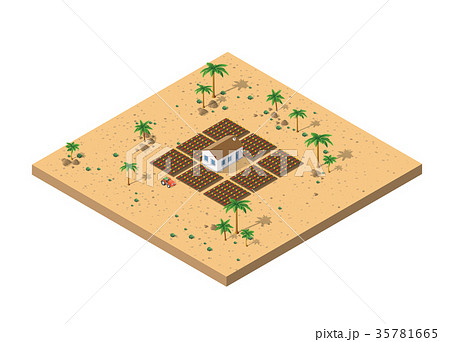 Isometric view of a farm 35781665