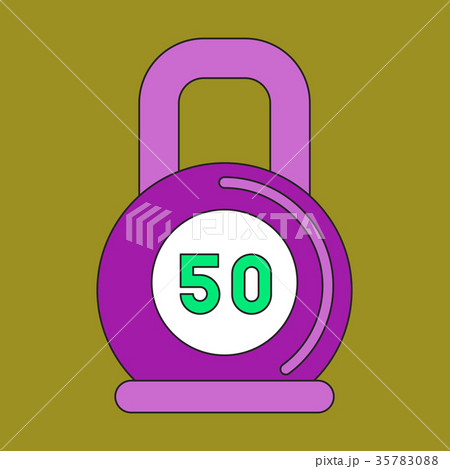flat icon on stylish background Weight flat icon on stylish background Weight 35783088