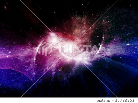 Stars, dust and gas nebula in a far galaxy Stars, dust and gas nebula in a far galaxy 35783553