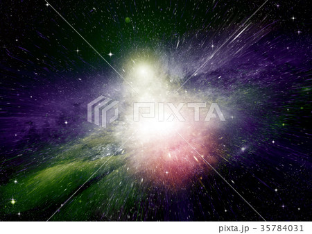 Stars, dust and gas nebula in a far galaxy 35784031
