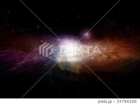 Stars, dust and gas nebula in a far galaxy Stars, dust and gas nebula in a far galaxy 35784100