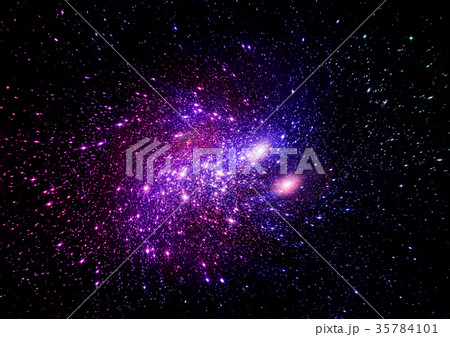 Stars, dust and gas nebula in a far galaxy Stars, dust and gas nebula in a far galaxy 35784101