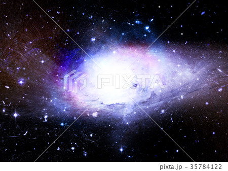 Stars, dust and gas nebula in a far galaxy Stars, dust and gas nebula in a far galaxy 35784122